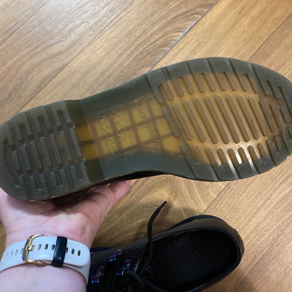 Dr. Martens 1461 Iridescent Hardware Black Milled Napa Leather Oxfords Women 7 - Picture 13 of 16